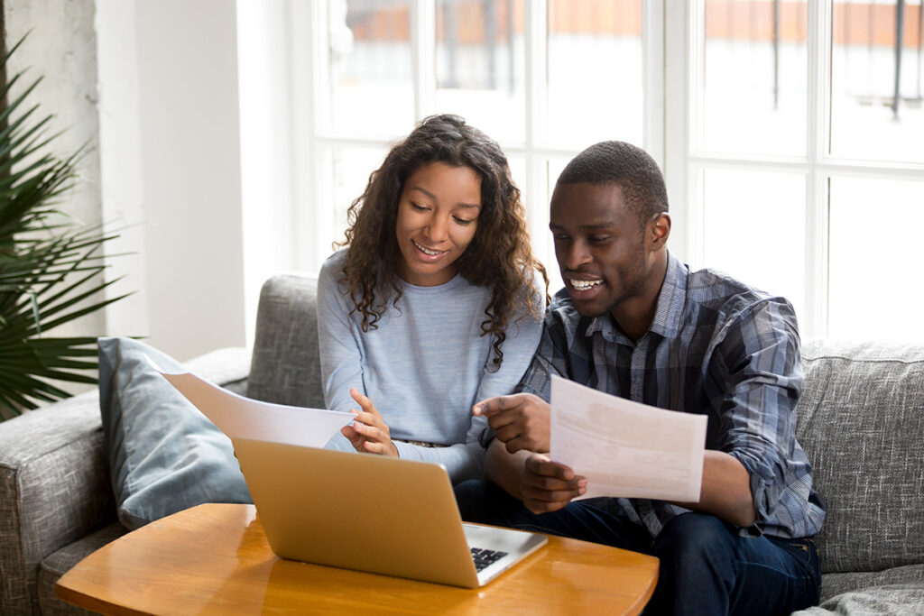 couple discussing financing options