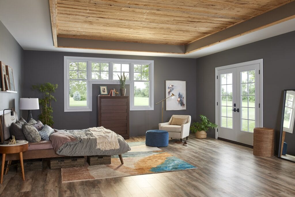 bedroom with French doors